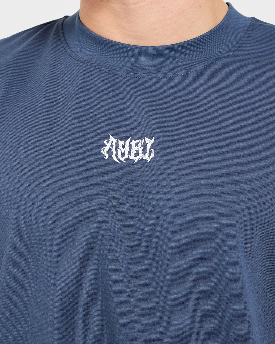 Lift Forge Oversized T Shirt - Slate Navy