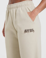 Sports Society Oversized Straight Leg Joggers - Sand