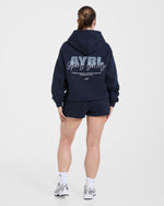 Sports Society Oversized Shorts - Navy