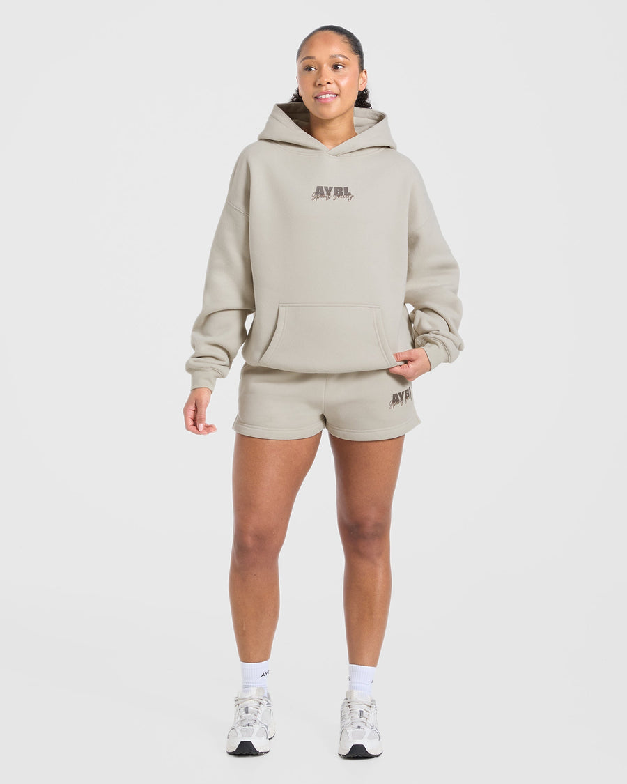 Sports Society Oversized Hoodie - Sand