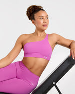 Enhance Seamless One Shoulder Sports Bra - Summer Violet