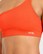 Enhance Seamless One Shoulder Sports Bra - Summer Orange
