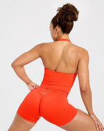 Enhance Seamless Halterneck Top - Summer Orange