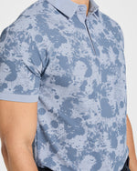 Precision Splatter Polo - Muted Slate