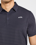 Classic Stripe Polo - Navy