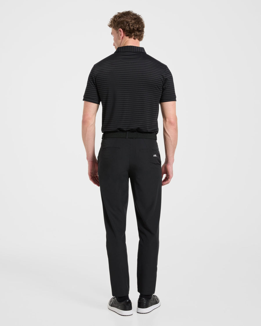 Classic Stripe Polo - Noir
