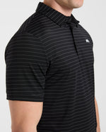 Classic Stripe Polo - Noir