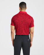 Precision Camo Polo - Muted Rouge