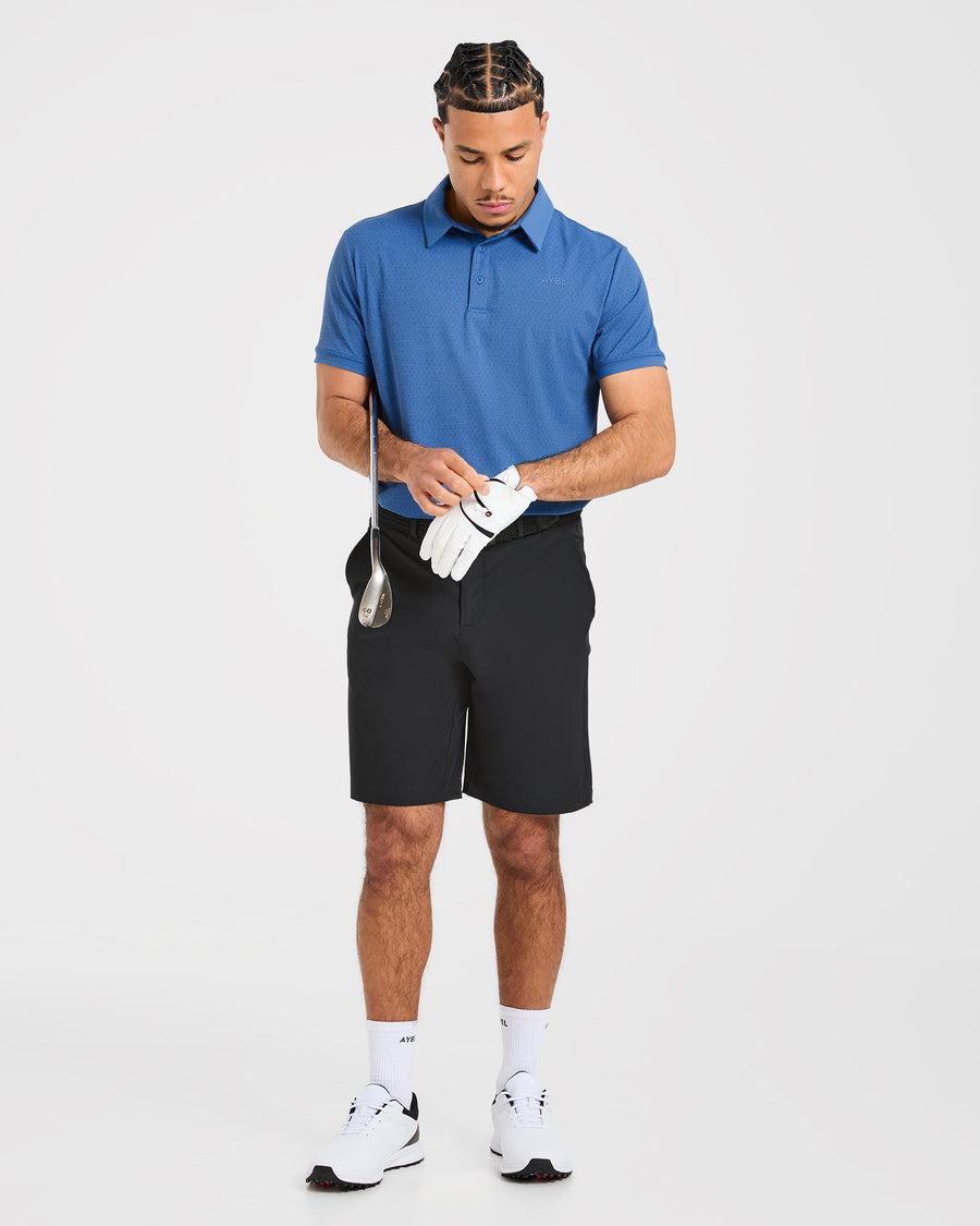 Precision Geometric Polo - Ocean Bleu