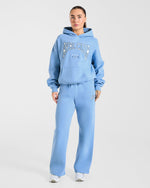 AYBL Club Oversized Straight Leg Joggers - Bleu
