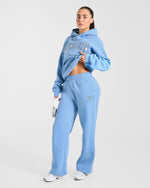 AYBL Club Oversized Straight Leg Joggers - Bleu