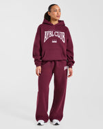 AYBL Club Oversized Hoodie - Burgundy/Rose