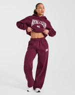 AYBL Club Oversized Hoodie - Burgundy/Rose