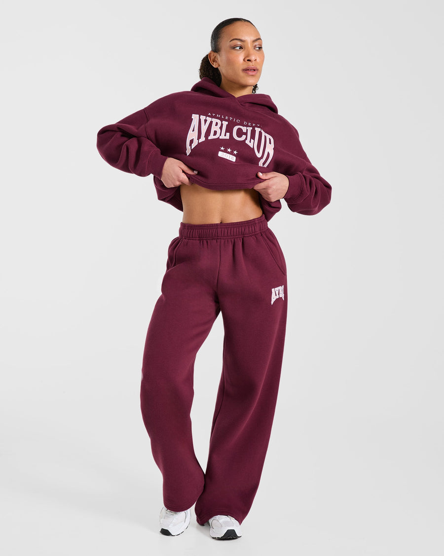 AYBL Club Oversized Hoodie - Burgundy/Rose