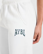 AYBL Club Oversized Straight Leg Joggers - Off Blanc/Forest Vert