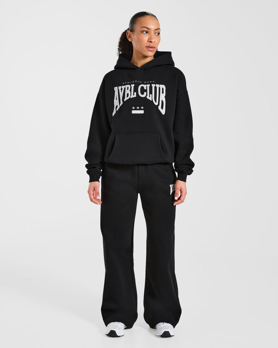 AYBL Club Oversized Straight Leg Joggers - Noir