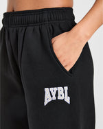 AYBL Club Oversized Straight Leg Joggers - Noir