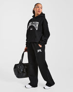 AYBL Club Oversized Straight Leg Joggers - Noir