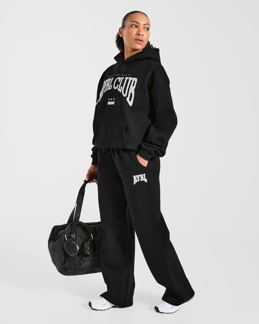 AYBL Club Oversized Straight Leg Joggers - Noir