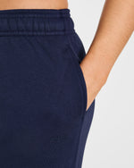Lifestyle Oversized Straight Leg Joggers - Navy