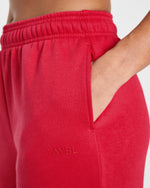 Lifestyle Oversized Straight Leg Joggers - Rouge
