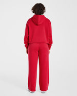 Lifestyle Oversized Hoodie - Rouge