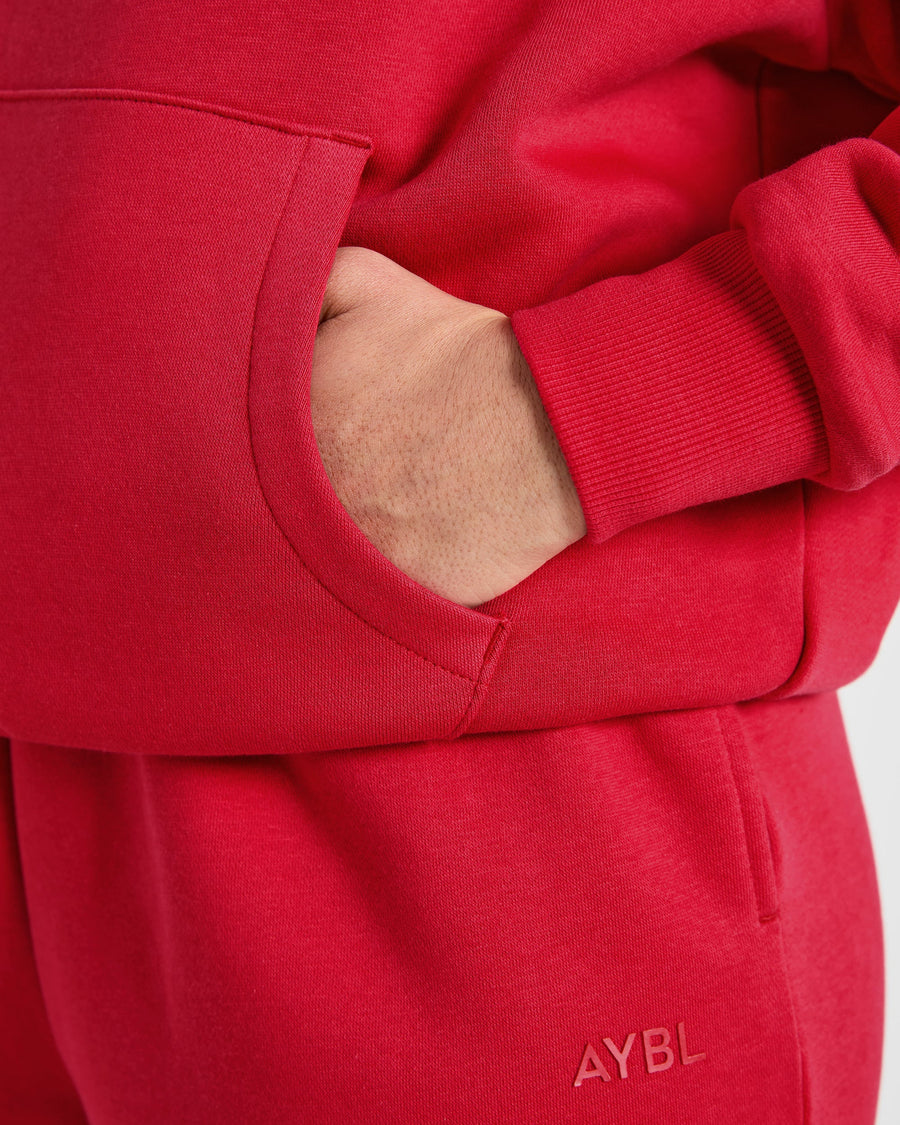 Lifestyle Oversized Hoodie - Rouge