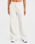 Lifestyle Oversized Straight Leg Joggers - Off Blanc