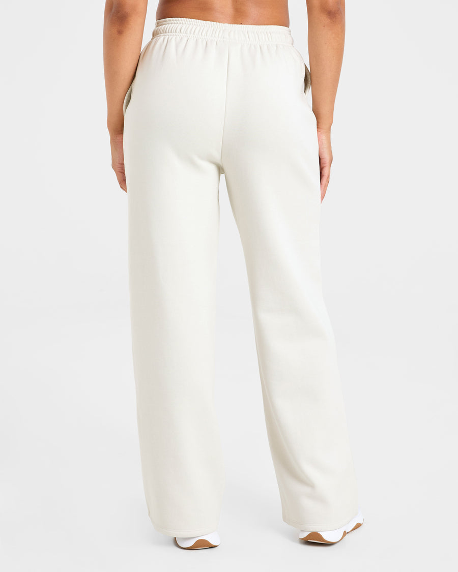 Lifestyle Oversized Straight Leg Joggers - Off Blanc