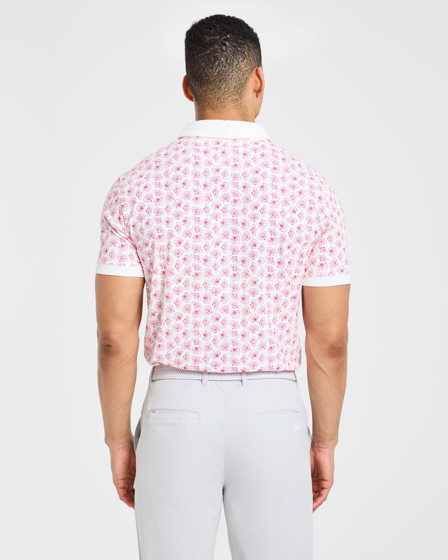 Precision Azalea Polo - Blanc/Azalea Rose
