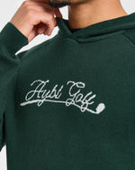 Golf Club Knitted Hoodie - Pine Vert
