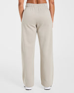 Varsity 2.0 Oversized Straight Leg Joggers - Taupe