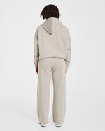 Varsity 2.0 Oversized Straight Leg Joggers - Taupe