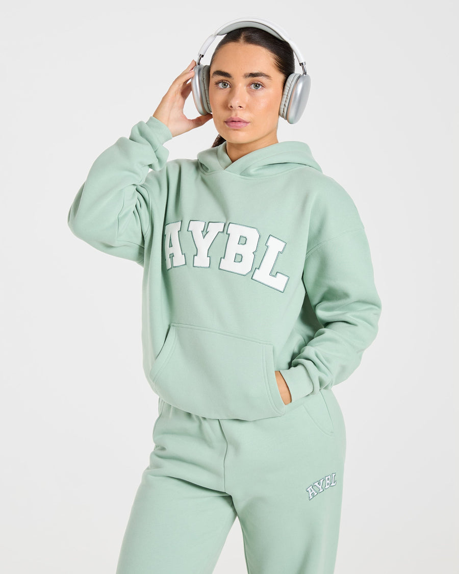 Varsity 2.0 Oversized Hoodie - Sage Vert