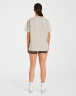 Varsity 2.0 Oversized T Shirt - Taupe