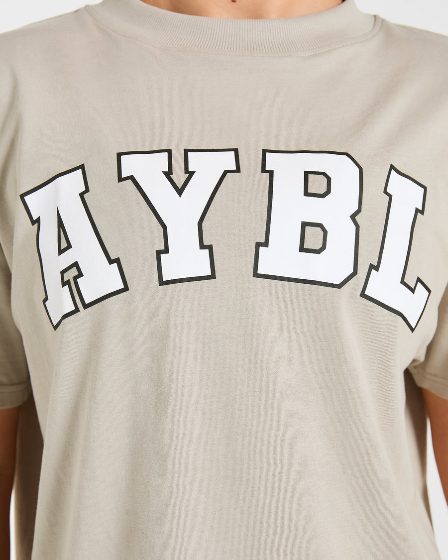 Varsity 2.0 Oversized T Shirt - Taupe