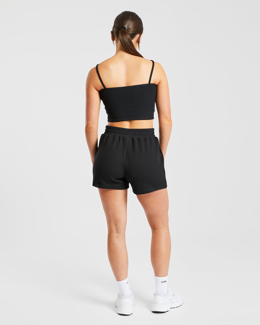 Waffle Shorts - Noir