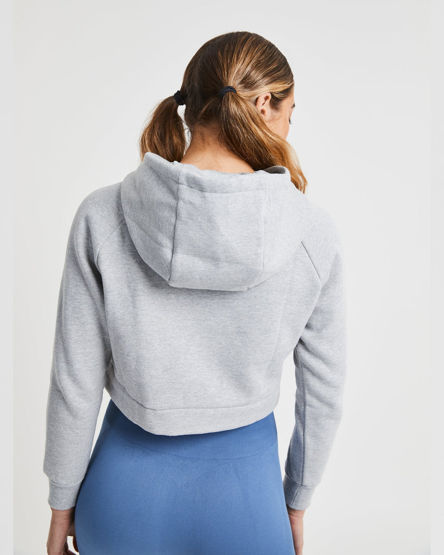 Staple Crop Hoodie - Light Gris