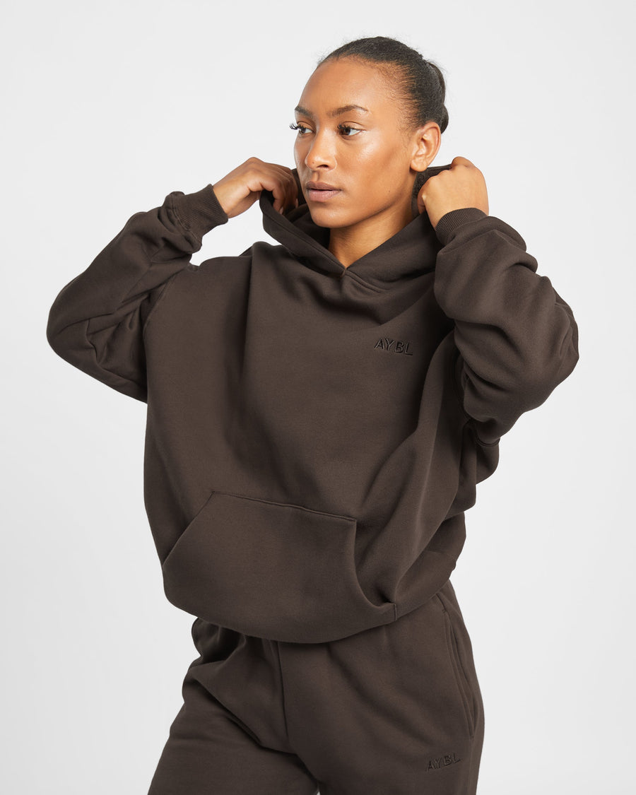 Premium Oversized Hoodie - Coffee Marron