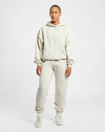 Premium Oversized Hoodie - Beige Marl