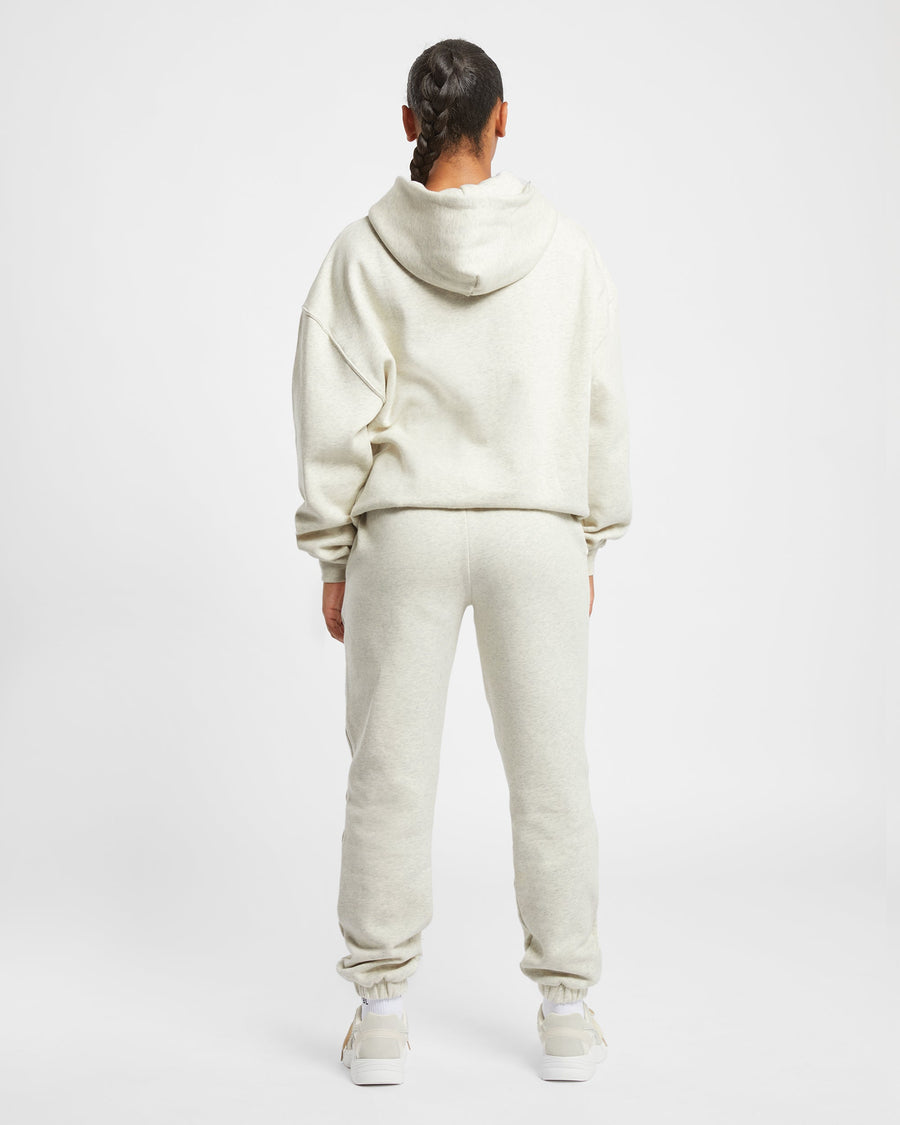 Premium Oversized Hoodie - Beige Marl