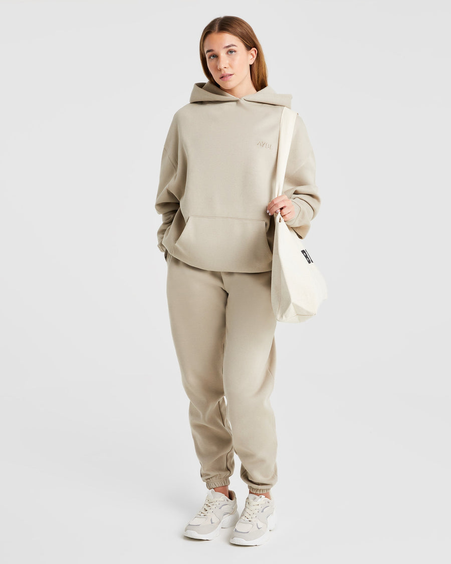 Premium Oversized Hoodie - Light Taupe