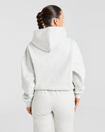 Varsity Graphic Oversized Hoodie - Gris Marl