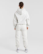 Varsity Graphic Oversized Hoodie - Gris Marl