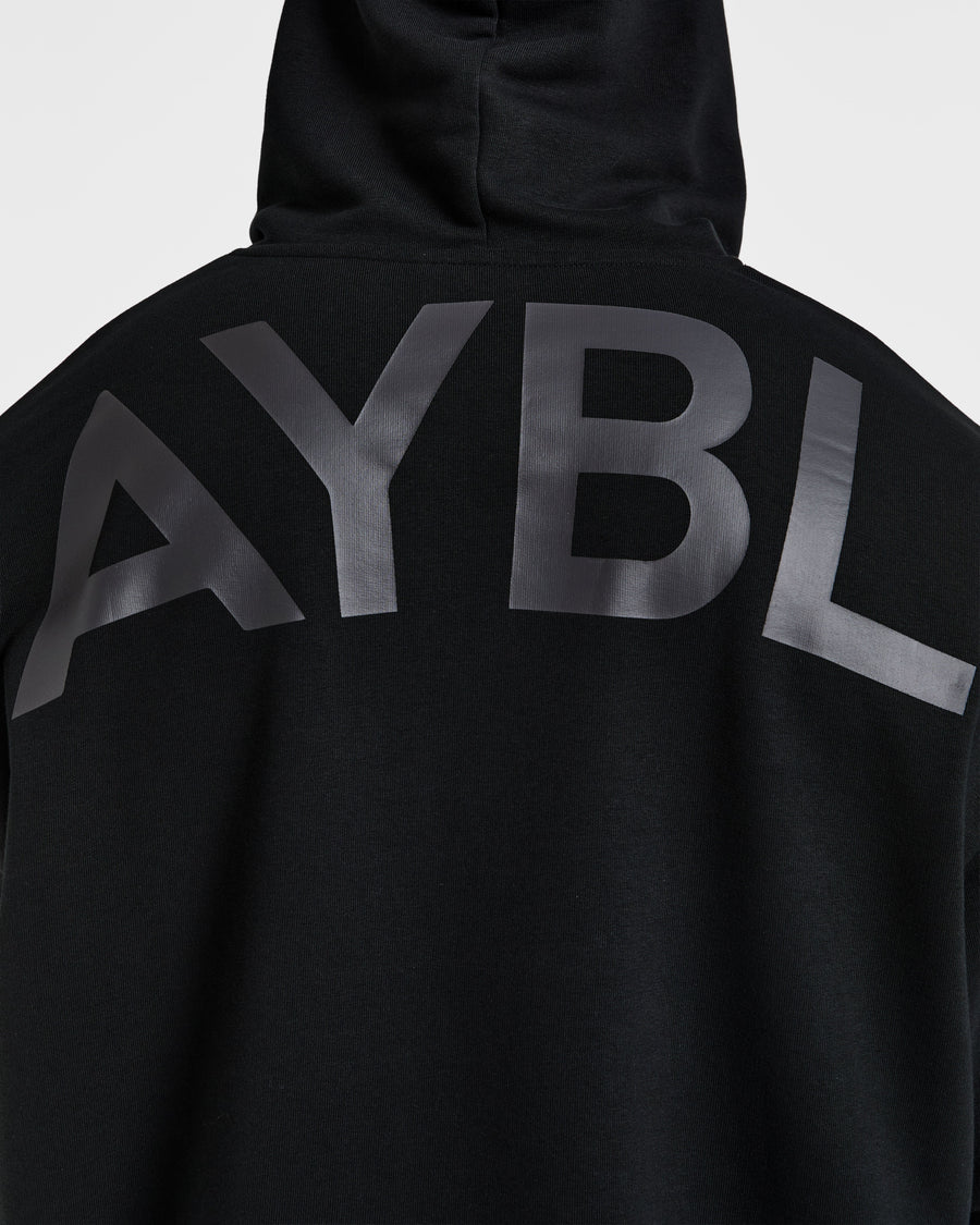 Essential Oversized Graphic Hoodie - Noir