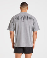 Gym Chalk Oversized T Shirt - Light Charcoal Marl