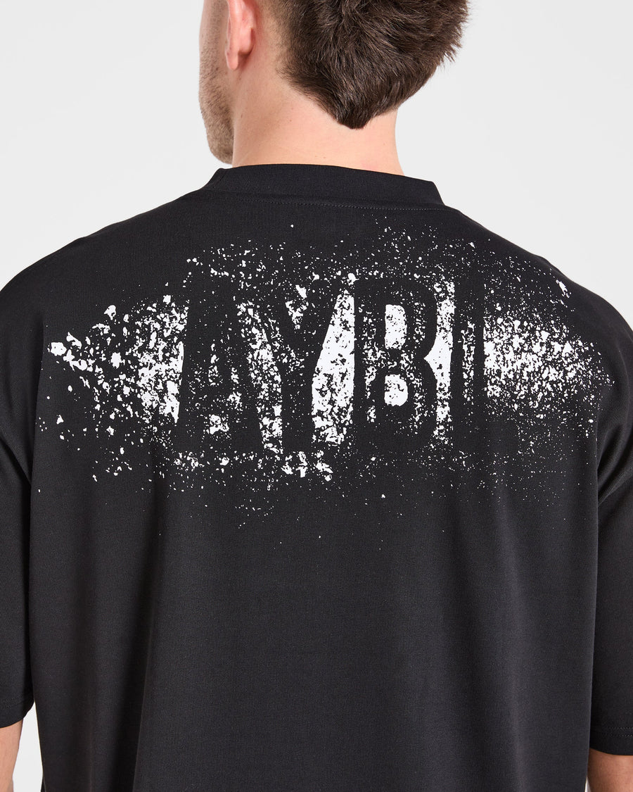Gym Chalk Oversized T Shirt - Noir