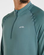 Attain Seamless 1/2 Zip Pullover - Titan Bleu