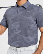 Camo Polo - Slate Bleu