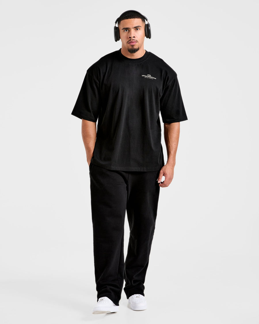 Apex Lifting Essentials Oversized T Shirt - Noir/Crème